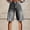 Gray, variant on Stephy Flare Denim Shorts for Women Wide Leg Denim Shorts Woman Vintage Floral Print High Waisted Straight Stretch Pants with Pockets, Black, S