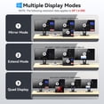 thumbnail image 4 of Estación de acoplamiento HODO USB C 9 en 1 para Dell HP con 3 monitores, 4 of 8