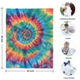 thumbnail image 4 of Colorful Rainbow Tie Dye Spiral Pattern Blanket,Comfortable Soft Flannel Throw Blanket,All Season,Warm Lightweight Blankets for Sofa Bed Couch Living Room Chair,30"x40", 4 of 4