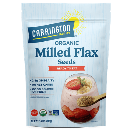 Carrington Farms Organic Milled Flax Seeds, 14oz Gluten-Free