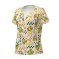 thumbnail image 2 of Naloa Hawaii Palms Print T-Shirts Short Sleeve V Neck Tees for Women Fashion Tops Trendy Lightweight Soft Casual Summer Outfits Clothes, 2 of 5
