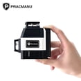 thumbnail image 2 of Pracmanu-Nivel láser Mini, herramienta de nivelación 3D de 12 líneas, nivelado automático, 360 °, cruce Horizontal y Vertical, rayo láser verde, 2 of 4