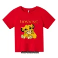 thumbnail image 3 of Nueva camiseta de verano para niños con estampado de dibujos animados de animales del rey León Simba, camiseta estampada para niños y niñas, 3 of 5