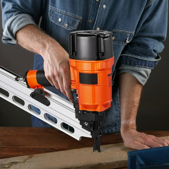 PORTER-CABLE 21° Round Head Pneumatic Framing Nail Gun - 2" to 3-1/2" Nails, 80-120 PSI