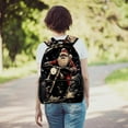 thumbnail image 6 of Lightweight Backpack Santa Claus Motorcycle School Bag Travel Laptop Daypack for Men Women Casual Rucksack, 6 of 6