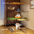 thumbnail image 2 of Btidfty 3 Tiers Indoor Cat Enclosures with Hammock And Bed Cat Wire Kennel Crate Diy Enclosure Pet Playpen Cat Crate Exercise Extra Place Ideal for 1-3 Cats, 2 of 9