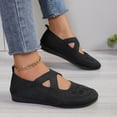 thumbnail image 2 of Tao Tao Casual Shoes Knits Sneakers Women Wide Head Hollow-Out Mocassins Shoes Flat Heel Sandals for Spring Summer Autumn Black 40, 2 of 9