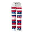 thumbnail image 5 of Patlollav Independence Day Pants Womens Elastic Waist Leisure Tie Straight Leg Pants, 5 of 6