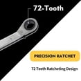 thumbnail image 3 of Reversible Ratcheting Wrench Set, Heat Treated Chrome Vanadium Steel For General Repairs, Double Box End Tools With Quick Reverse Action In Confined Spaces, 5-Piece, 3 of 5