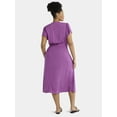 thumbnail image 2 of Time and Tru Women's and Women's Plus Smocked Waist Midi Dress, Sizes XS-4X, 2 of 4