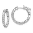 thumbnail image 3 of Auriga 14k White Gold 1.5ct 2.30mm G H I True Light Moissanite Hoop w/Safety Clasp Earrings for Women, 3 of 6