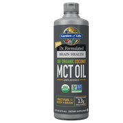 Garden of Life Dr. Formulated Brain Health 100% Organic Coconut MCT Oil Liquid, 16 Oz