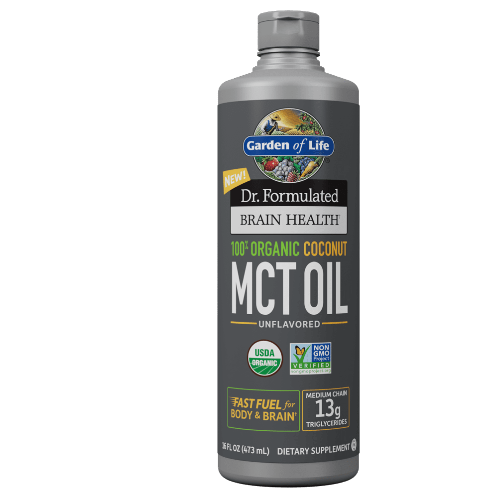 Dr. Formulated Brain Health Organic Coconut MCT Oil, Unflavored,16 fl oz