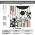 thumbnail image 3 of Mid Century Abstract Boho Aesthetic Shower Curtain Set, Green Nature Leaf Sun Modern Minimalist Home Bathroom Curtain Decor with 12 Hooks 72 Inch Wide * 72 Inch High, 3 of 6