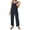 Dark Blue, variant on Aayomet Bodysuit For Women Jumpsuit Women Summer Sleeveless Cotton Linen Black Bib Overalls Baggy Capri Jumpsuits With Pockets,Black M