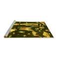 thumbnail image 2 of Ahgly Company Machine Washable Indoor Round Oriental Yellow Modern Area Rugs, 5' Round, 2 of 4