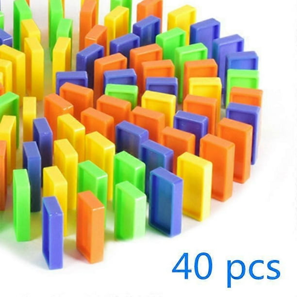 New Domino Train Car Set Sound Light Automatic Laying Domino Brick DIY Colorful Dominoes