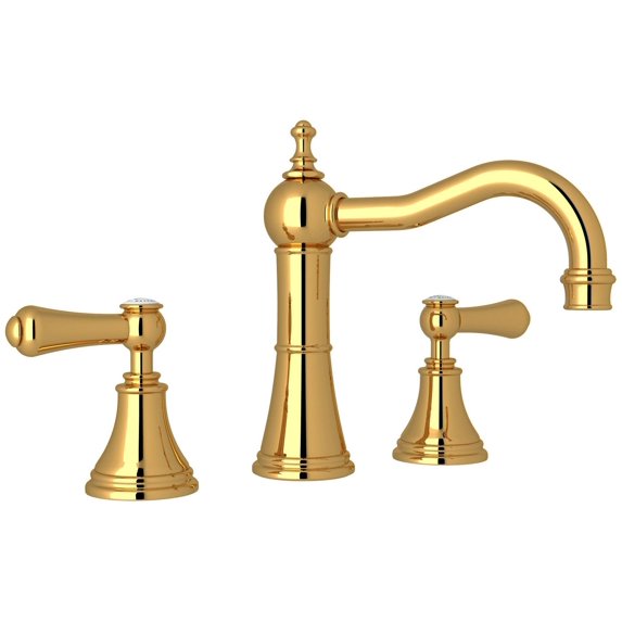 Perrin And Rowe U.3723Lsp-2 Georgian Era 1.2 GPM Widespread Bathroom Faucet - Brass