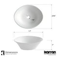 thumbnail image 5 of Karran Usa QM164WH Quattro Matte 20-5/8" Oval Acrylic Vessel Bathroom Sink - White, 5 of 5