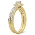 thumbnail image 2 of Dazzlingrock Collection 0.50 Carat (ctw) 10K Round Diamond Ladies Bridal Halo Engagement Ring Set 1/2 CT, Yellow Gold, Size 5.5, 2 of 4