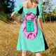 thumbnail image 5 of Vestido de manga corta de Little Vintage Library, vestido largo de verano para mujer, 5 of 7