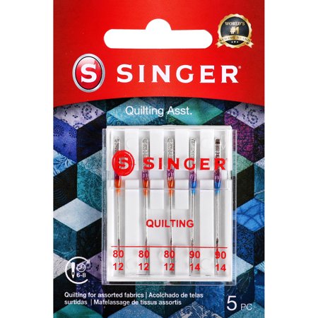 UPC: 0075691447298 | SINGER Universal Quilting Needles  Size 80/12  90/14 – 5 Count