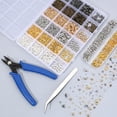 thumbnail image 2 of YIEMEEN Tarnish Proof Metal Positioning Beads Bracelet Alignment Beads Positioning Beads For Resin Clay And Cord Jewelry Making, 2 of 18
