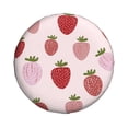 thumbnail image 2 of DouZhe Waterproof Spare Tire Cover, Red Pink Strawberry Fruit Prints Adjustable Wheel Covers Fit for Jeep Trailer RV SUV Car, 17 inch, 2 of 7
