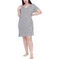 thumbnail image 6 of Honeydew Women's 2 Pack Super Soft Jersey Sleep Shirt (Heather Gray/Moonfish Leopard,Medium), 6 of 7