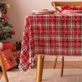 thumbnail image 1 of cpengpj Clearance Tablecloth Linen Christmas Green Checked Tablecloth Washable Coffee Table Decorative Garden Tablecloth Kitchen, 1 of 8