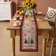 thumbnail image 2 of Red Plaid Christmas Table Runner 48 Inches Long Farmhouse Dress Scarves, Vintage Xmas Tree Winter Wooden Dining Tablerunner for Coffee Table/Kitchen Island/Party Décor, 13" x 48", 2 of 8