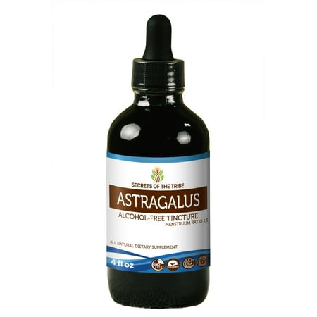Astragalus Tincture Alcohol-FREE Extract, Organic Astragalus (Astragalus membranaceus) Dried Root 4 oz