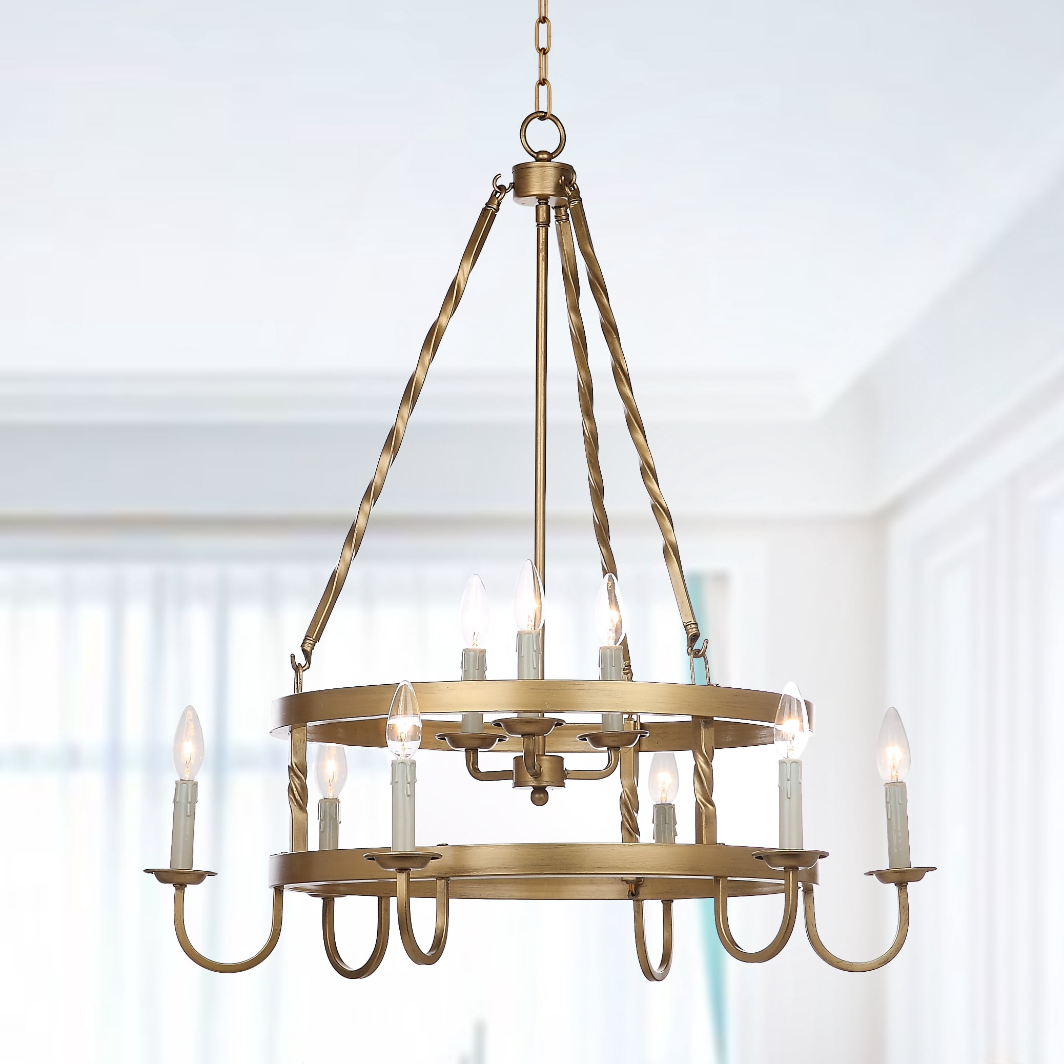 Safavieh Crowley 31 in. Dia. Adjustable Chandelier, Gold
