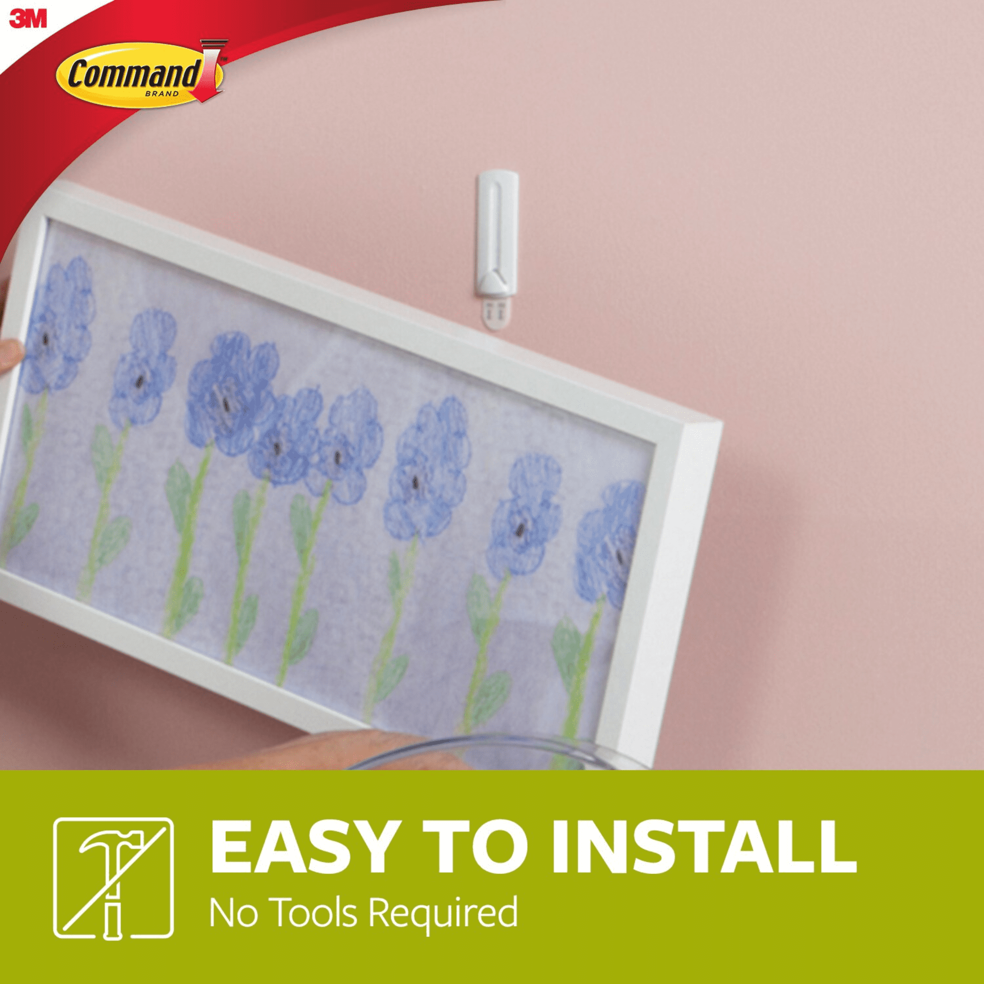Command Wire-Backed Picture Hanger [Removable]: 3-pack (White) [4-sets]