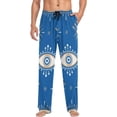 thumbnail image 4 of Evil Eyes Blue Ghost Pajama Pants, Men's Lounge Pants Light with Drawstring and Pockets, Christmas New Year Birthday Father's Day Gifts, Small, 4 of 7