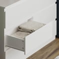 thumbnail image 4 of Pouseayar Chest of Drawers Dresser No Handles, 6 Drawer Chest with Wide Storage, Modern Contemporary 6-Drawer Cabinet for Bedroom Living Room Hallway, White, 4 of 7