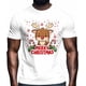 thumbnail image 2 of Mens T Shirts Merry Christmas Deer Snowflakes Short Sleeve Casual Men's Tee Tops Graphic T-Shirts for Teen Boys/Men, 2 of 8