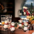 thumbnail image 5 of ​4 Piece LED Santa Snowman Tabletop Set - 3 Inch PVC Christmas Decor with Light Up Figures​​ Multicolor, 5 of 6