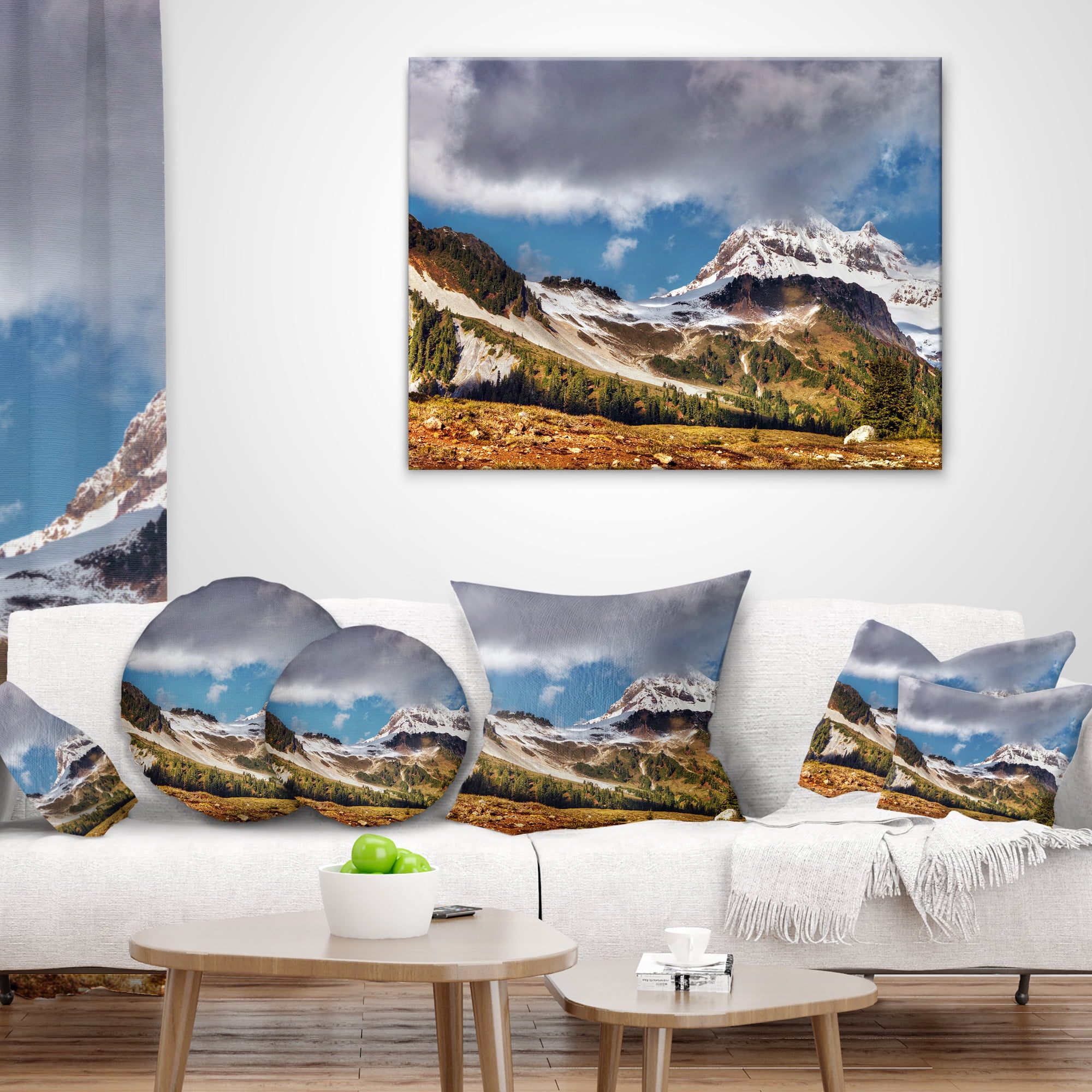 Designart Whistler Mountain British Columbia - Throw Pillow - 18x18