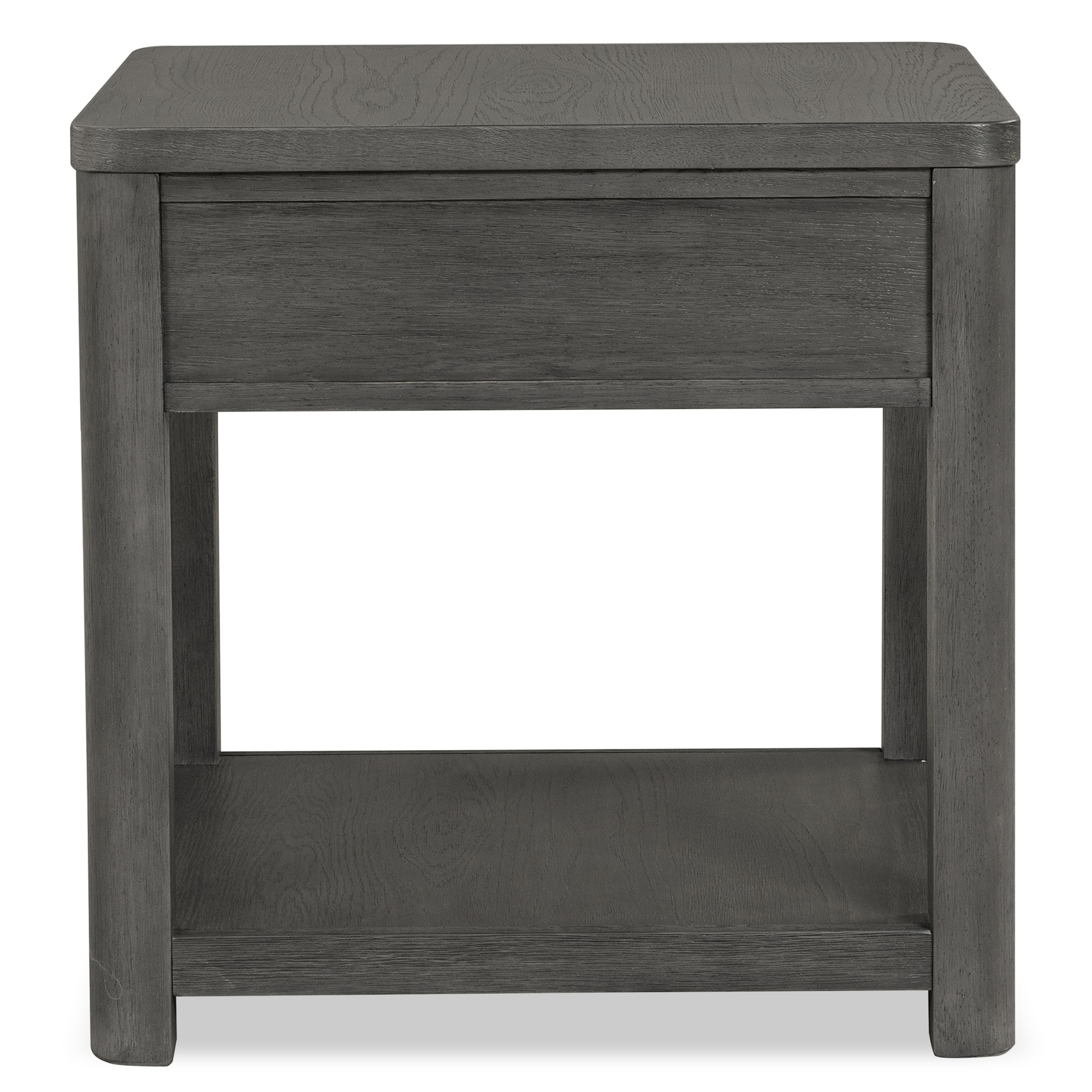 Furniture of America Cheri Modern 1-Drawer Solid Wood End Table, Ash Gray
