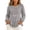 Gray, variant on Women's Long Sleeve Peplum Tops, Fashion Hollow out Crew Neck Shirt, Casual Ruffle Hem Loose Fits Pullover Tops
