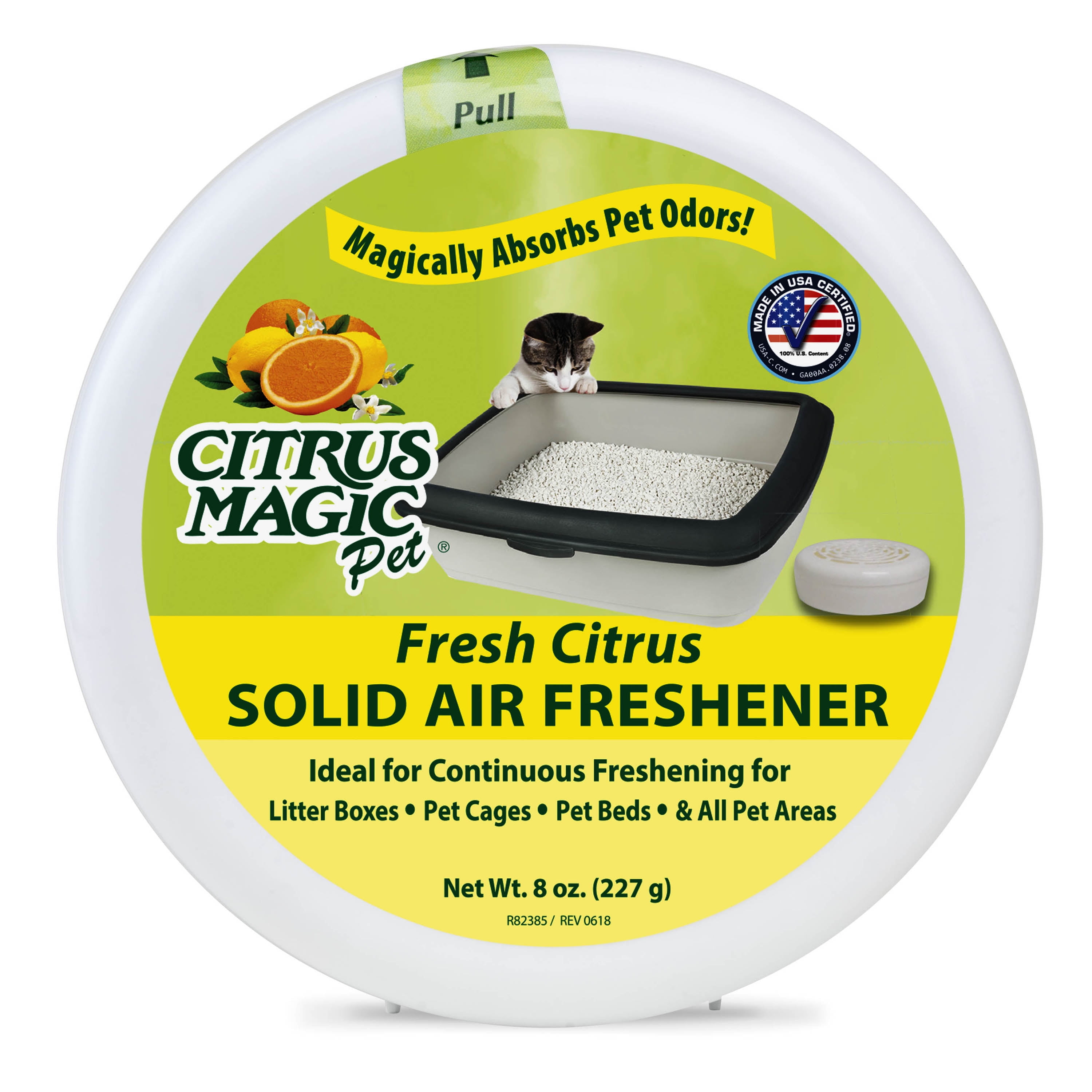 Citrus Magic Cat or Any Pet Deodorizing Air Freshener, Fresh Citrus, 8 oz