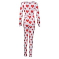thumbnail image 4 of Hirigin Womens One Piece Sleepwear Cartoons Print Pajamas Jumpsuit Rompers, 4 of 4