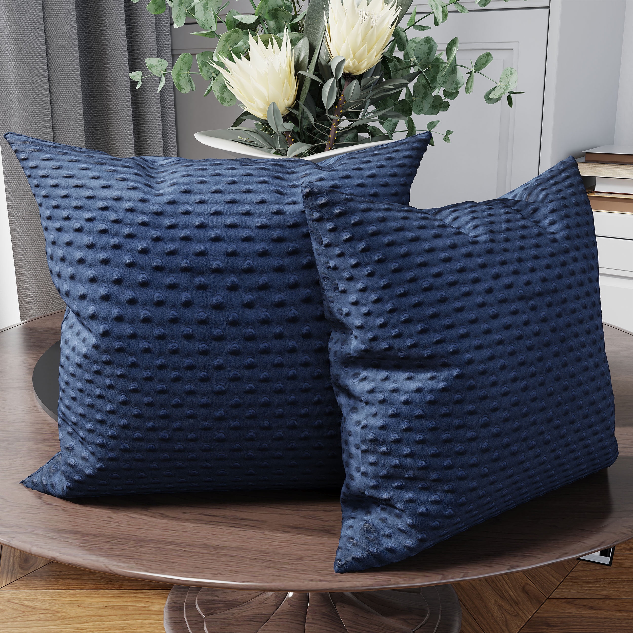 Plush Velvet soft touch Cushion Covers in Sofa Pillow Soft Cushions piped detail 
