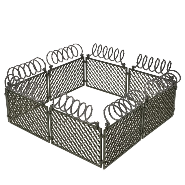 Miangastore Mini Fences Model Plastic High Realism War Scenario 1 Set 19.0X19.0X3.4In