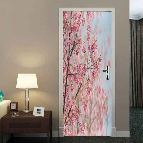 Golden Feather D Door Sticker for House Vinyl Adhesive Mural r Living Room Corridor Wall r Vintage F