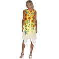 thumbnail image 2 of FUIALDOLG Sunflower Hummingbirds T-Shirt Dress for Women Sleeveless Sundress Loose Fit Irregular Hem Sundress with Pocket Beach Vacation Clothing,4XL, 2 of 7