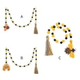 thumbnail image 5 of Jlong Bee Wood Bead Garland with Tassels, Honeycomb Wood Bead Spring Summer Wooden Bead Garland Rustic Farmhouse Home Decorations for Tiered Tray Shelf Displays, 5 of 6