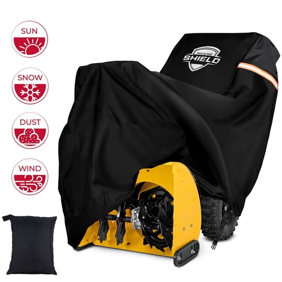 HOMEYA 600D Heavy Duty Snow Blower Thrower Cover Two/Single Stage Waterproof UV Protector, Black