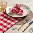 thumbnail image 6 of HEIRLOOM COMFORT Multicolor Gingham Checked Napkins Set of 6, 18x18 Inch, 100% Cotton, Soft, Absorbent & Durable, Reusable Table Dinner Napkins for Wedding, Picnic, Everyday Dining - Red and White, 6 of 6